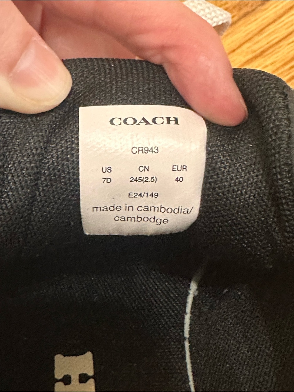 Coach Gray, Black & Cream Suede Low-Top Sneakers - Picture 4 of 4